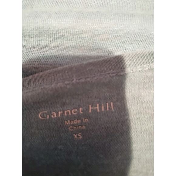 Garnet Hill Easy Linen Drape Front Cardigan Size XS Aqua Coastal Lagenlook Beach - Picture 4 of 5